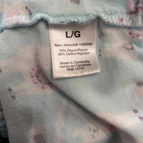 Karen Neuburger Live Love Lounge Womens L Flannel Pajama Set Llama PJs Top Pants - Picture 13 of 16